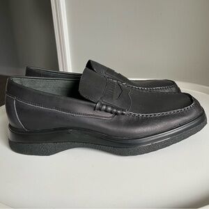 Hitchcock Black Leather Men’s Shoes Slip On Wide 3E Size 10